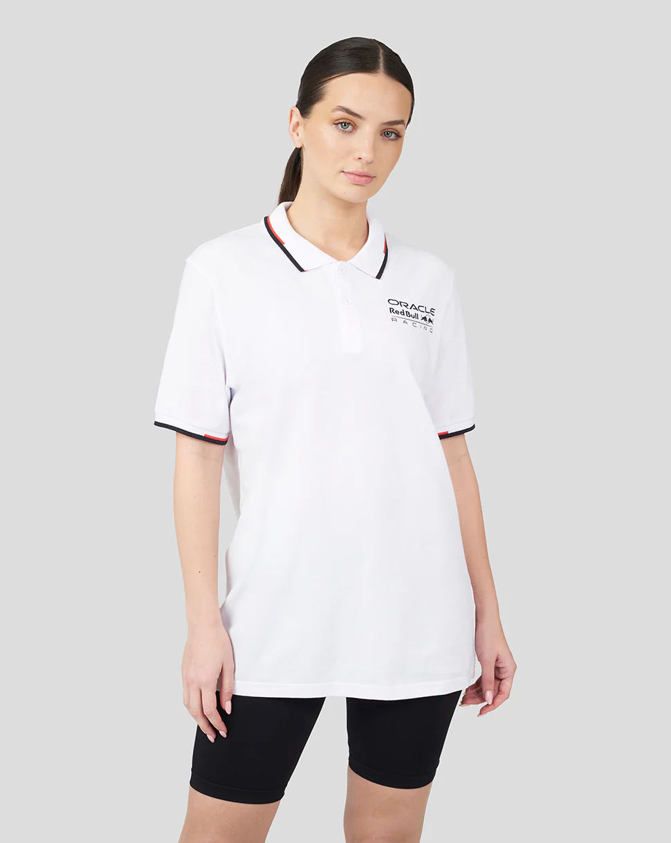 Oracle Red Bull Racing Unisex Core Polo - White - Image 2