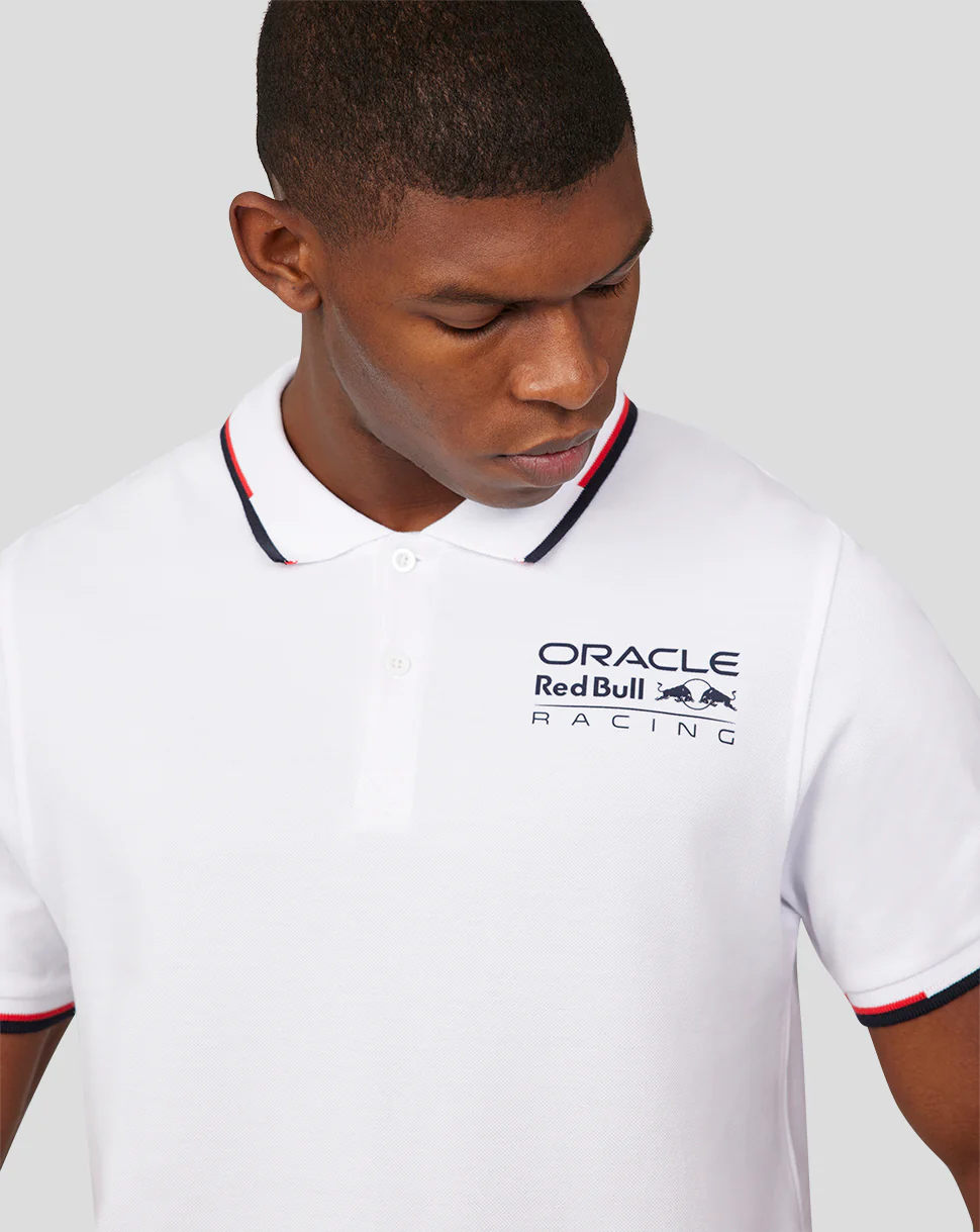 Oracle Red Bull Racing Unisex Core Polo - White - Image 5