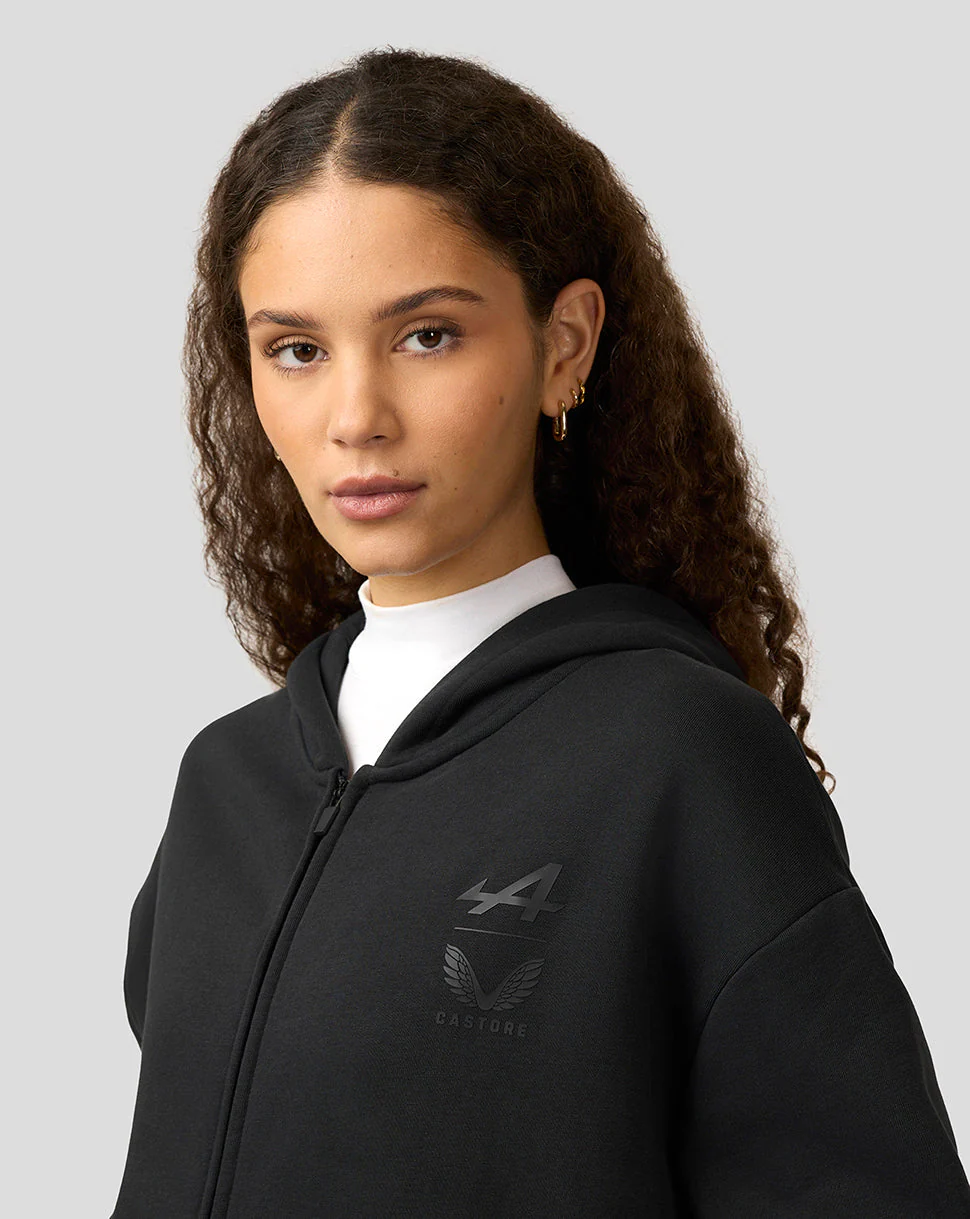 BWT Alpine Formula One Team Unisex Dual Brand Dual Brand Black on Black Zipped Hoodie - Image 10