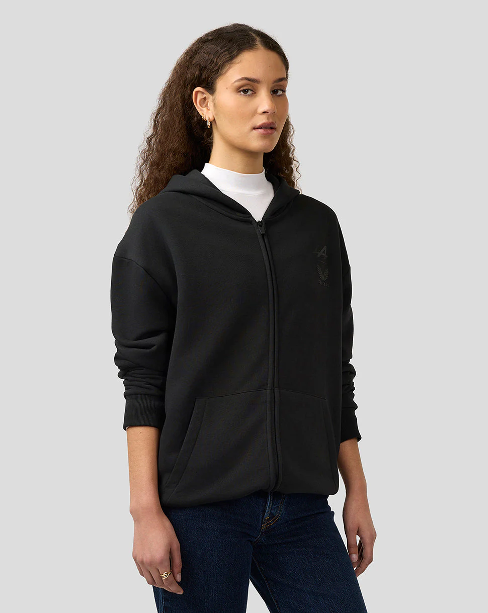 BWT Alpine Formula One Team Unisex Dual Brand Dual Brand Black on Black Zipped Hoodie - Image 8