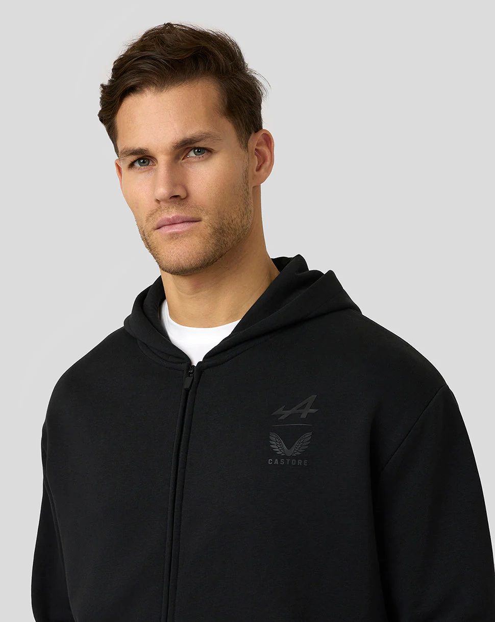 BWT Alpine Formula One Team Unisex Dual Brand Dual Brand Black on Black Zipped Hoodie - Image 9