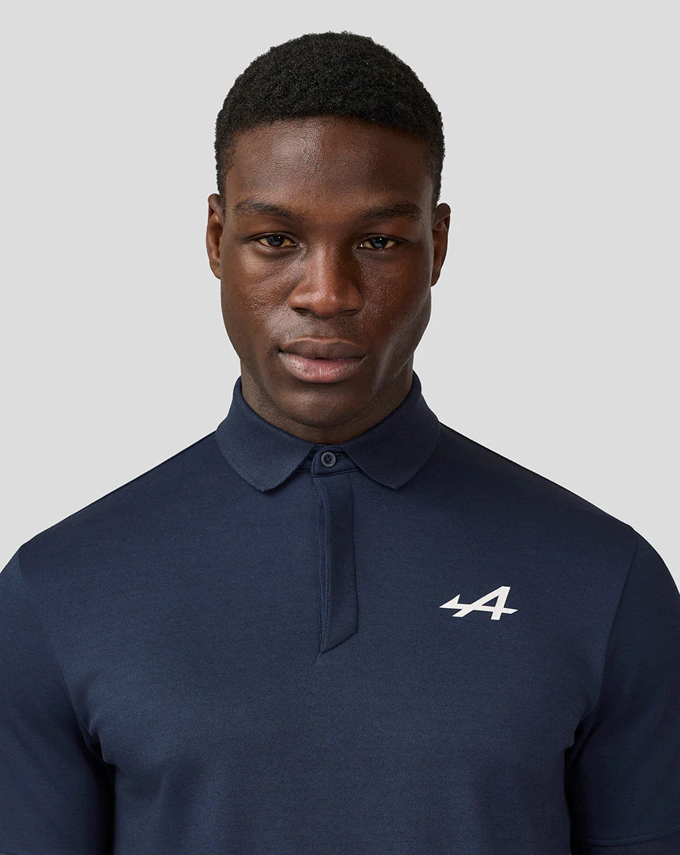 Alpine Unisex Core essentials Polo Shirt - Black Iris - Image 3