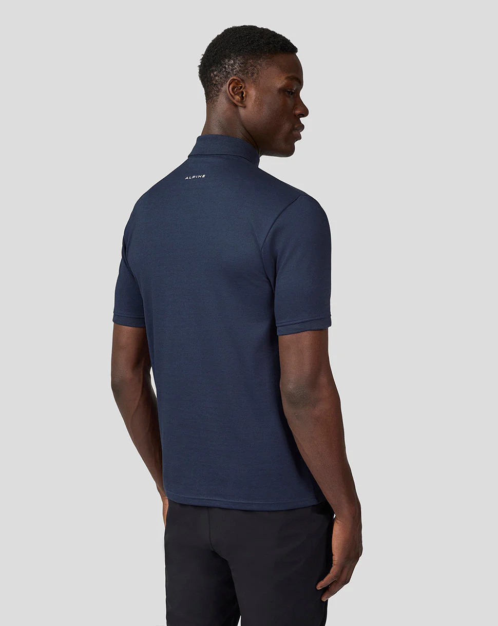 Alpine Unisex Core essentials Polo Shirt - Black Iris - Image 7