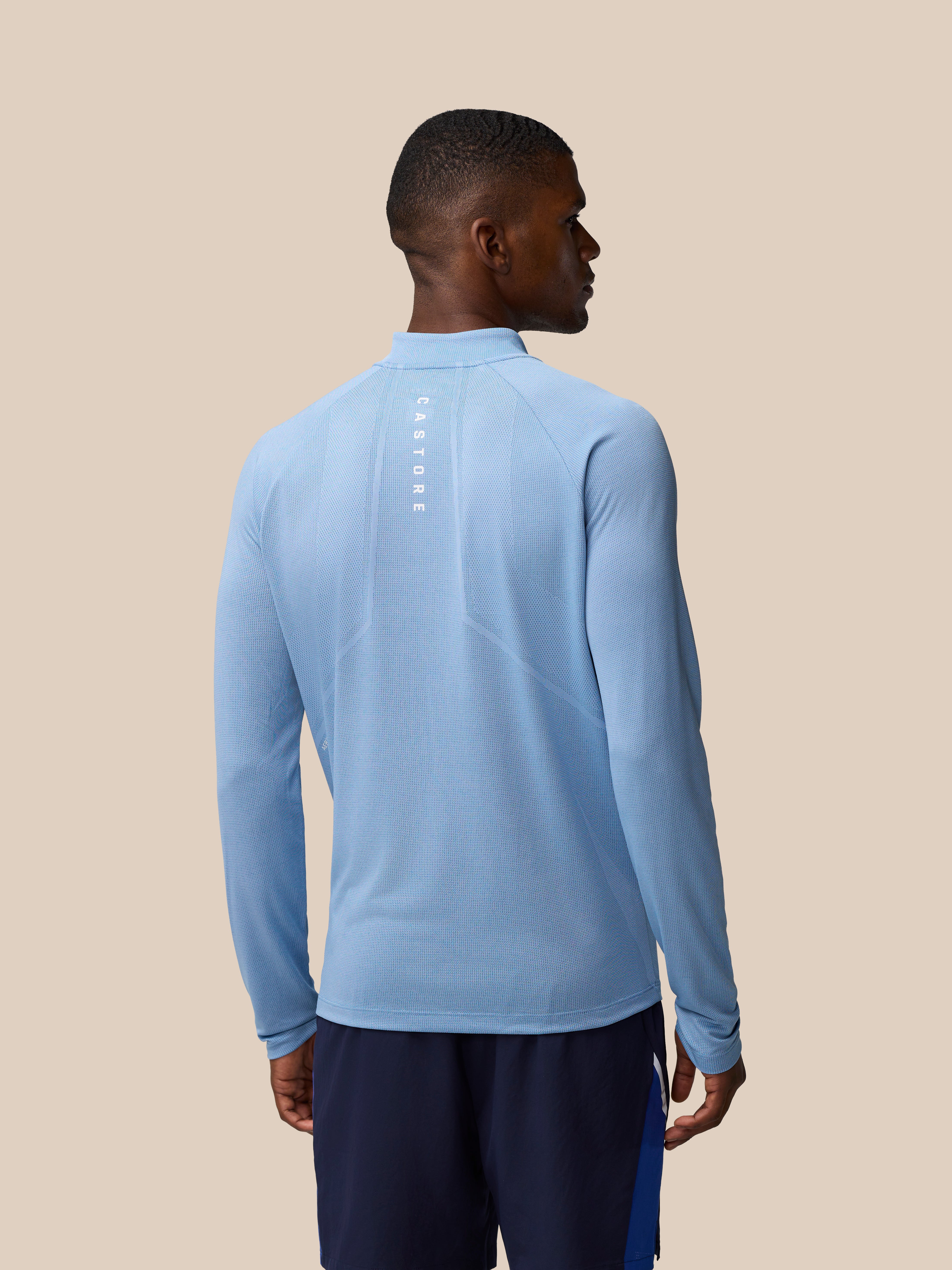 Apex Training 1/4 Zip Top - Sky Blue - Image 3