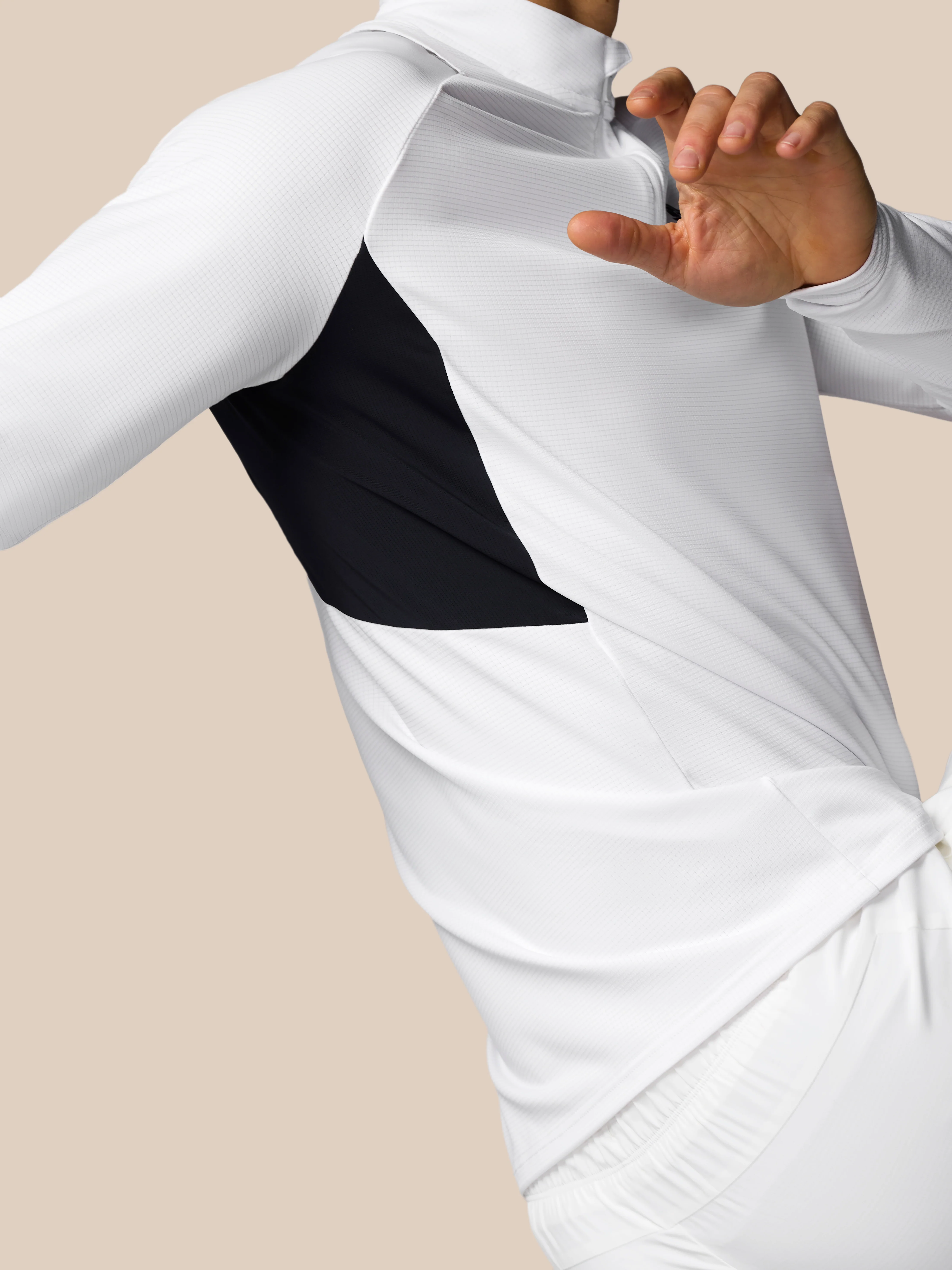 Men's Apex Training 1/4 Zip Top - White - Image 7