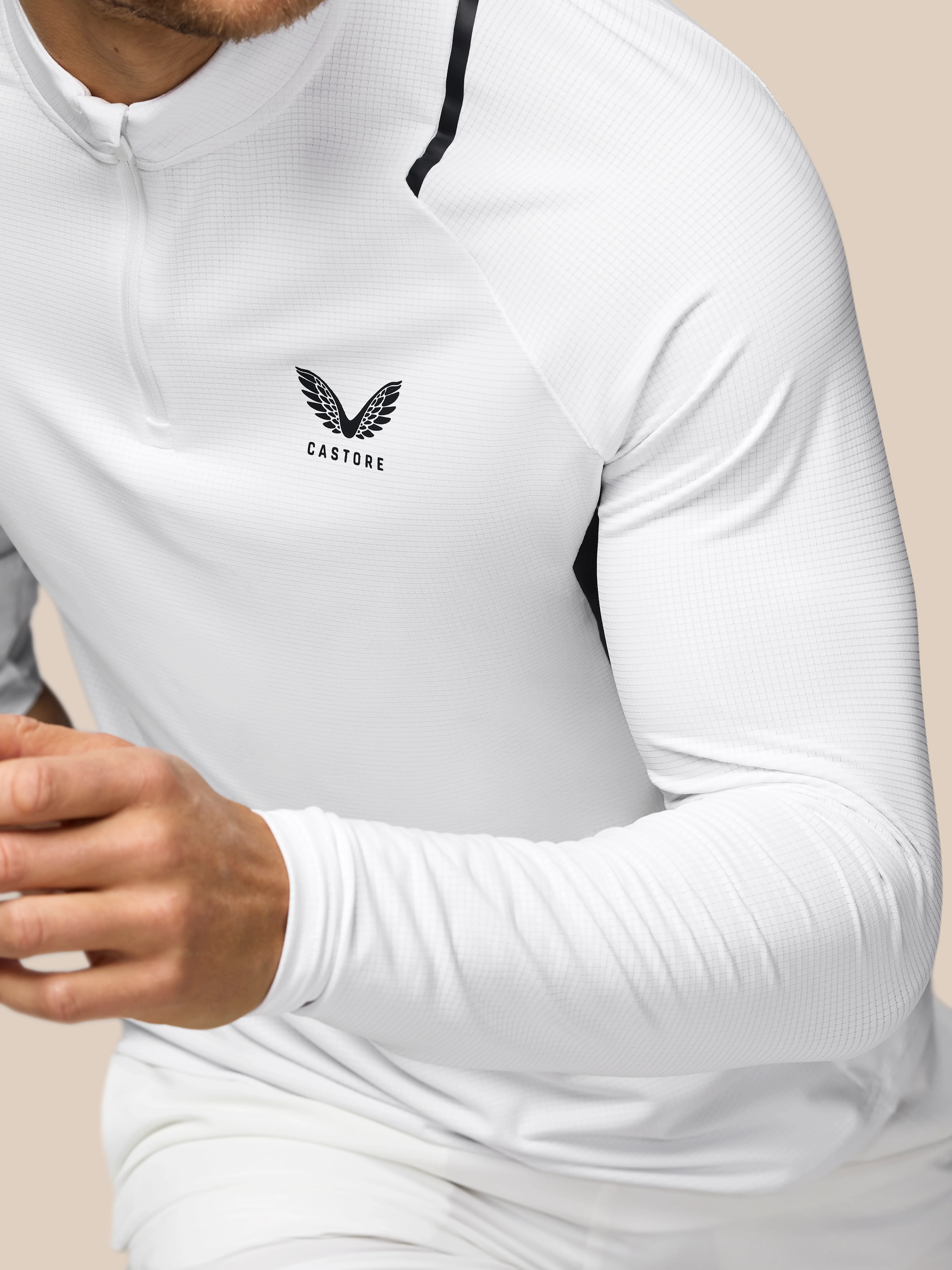 Men's Apex Training 1/4 Zip Top - White - Image 8