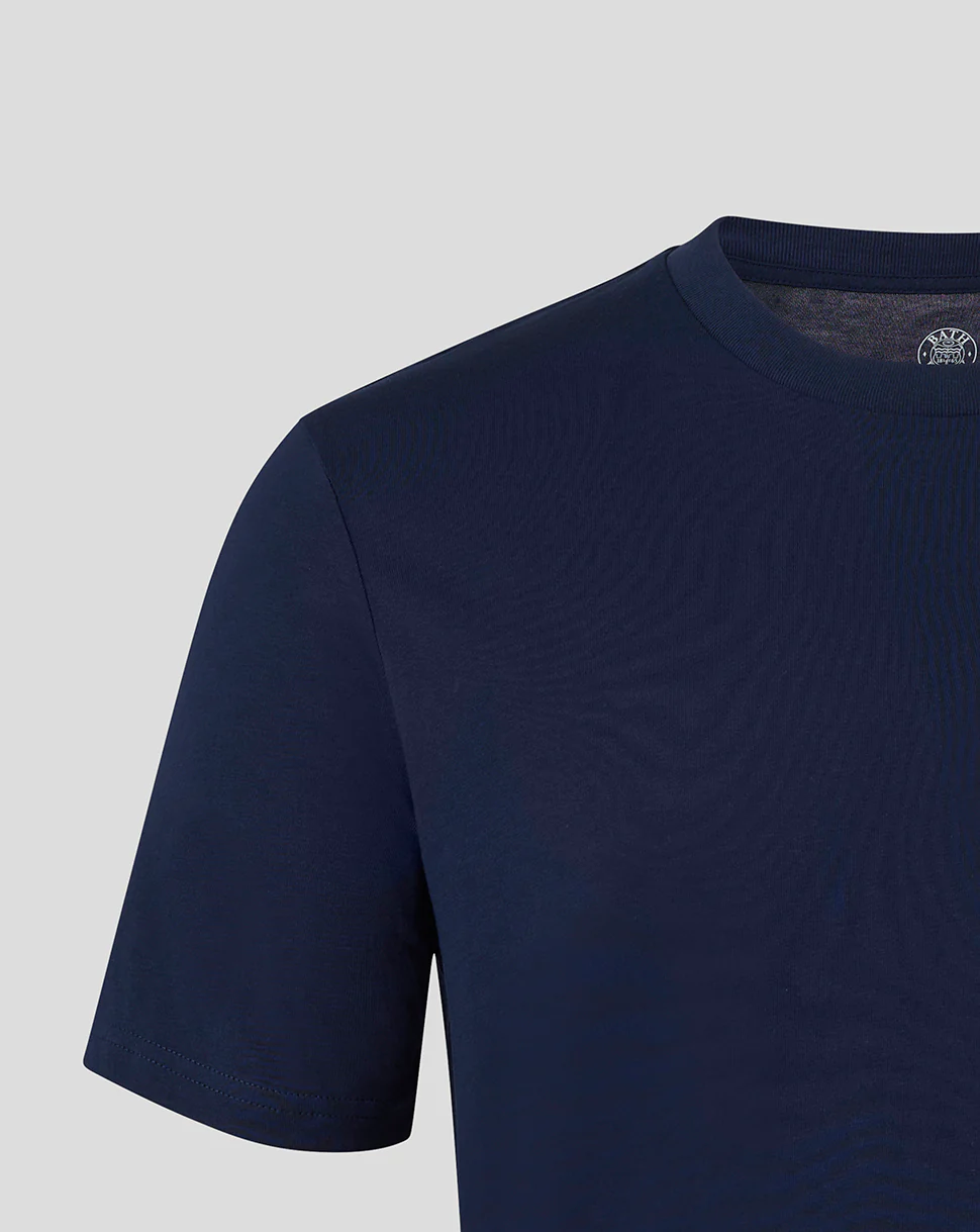 Bath Rugby Unisex Logo Rugby Tee - French Navy - Image 3
