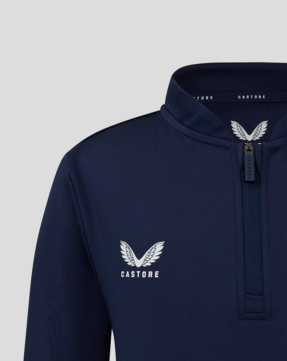 Bomber Neck 1/4 Zip - Peacoat - Image 2