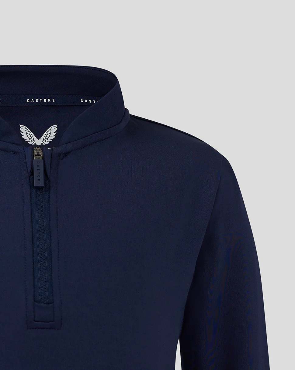 Bomber Neck 1/4 Zip - Peacoat - Image 3