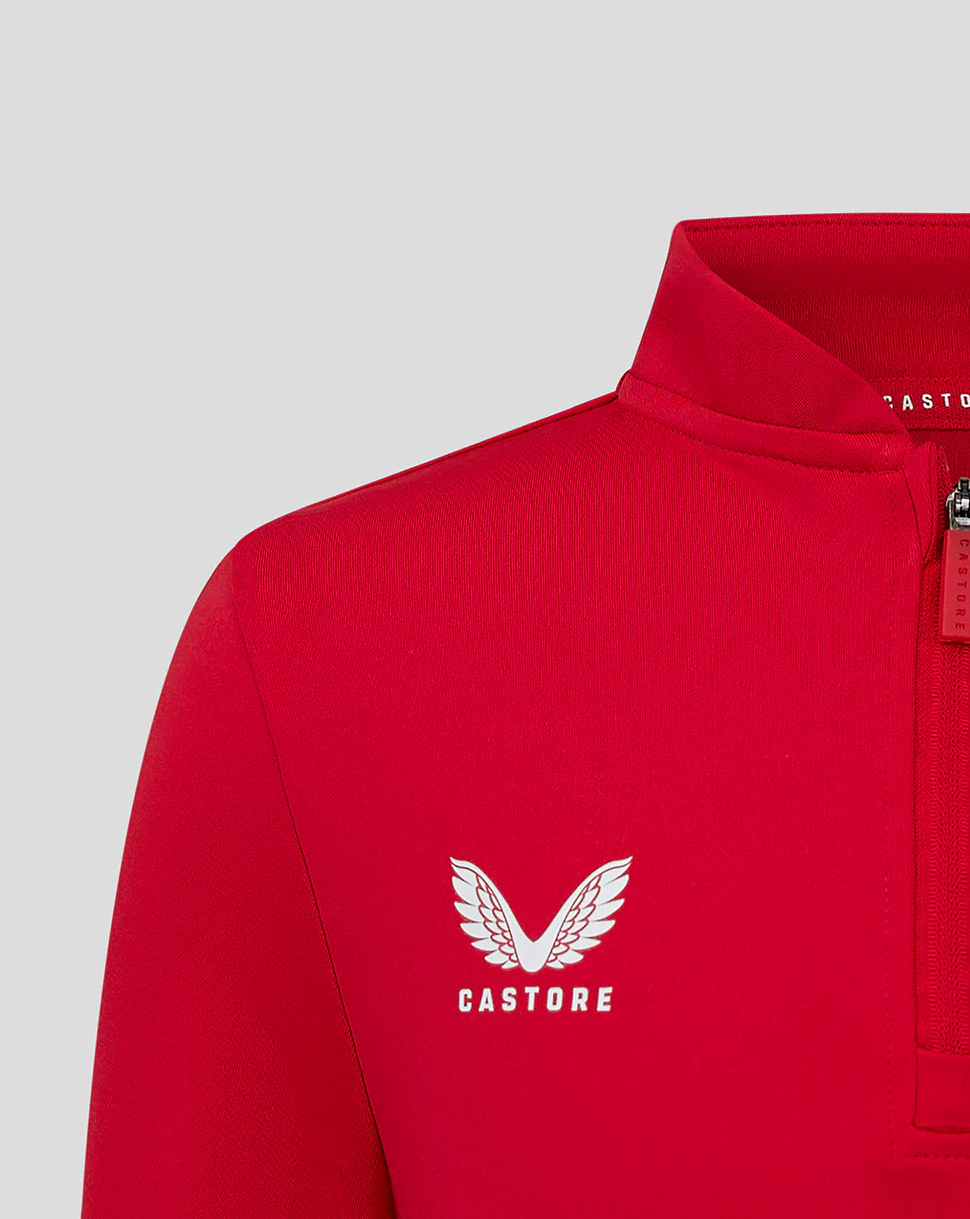 Bomber Neck 1/4 Zip - True Red - Image 2