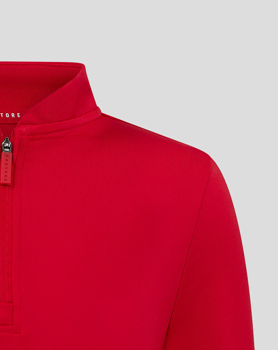 Bomber Neck 1/4 Zip - True Red - Image 3