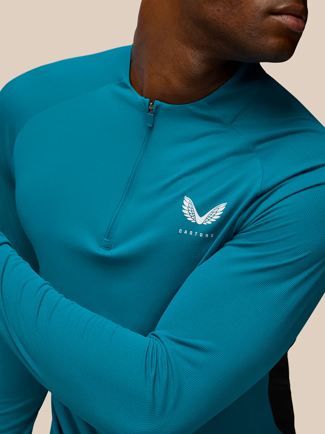 Flow Training 1/4 Zip Top - Dark Aqua - Image 5