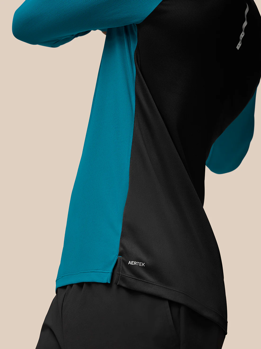 Flow Training 1/4 Zip Top - Dark Aqua - Image 6