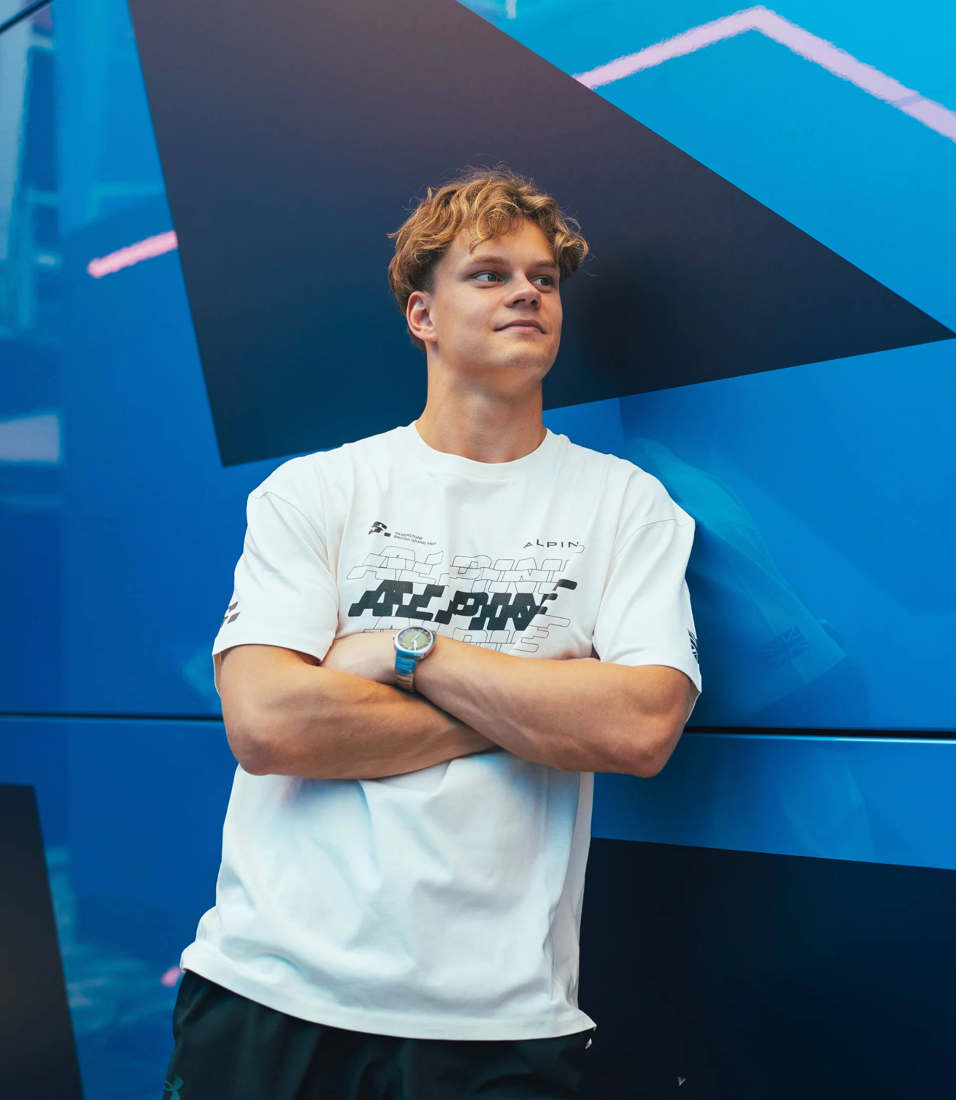 BWT Alpine Formula 1 Team Silverstone Oversized Unisex T-Shirt - Egret - Image 2