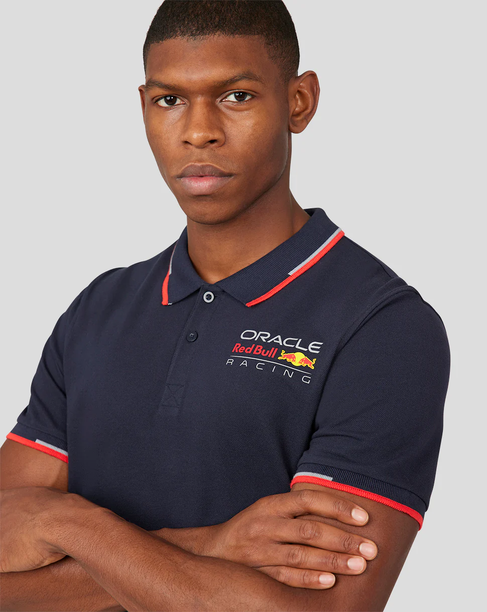 Oracle Red Bull Racing Unisex Core Polo Full Colour Logo - Night Sky - Image 5