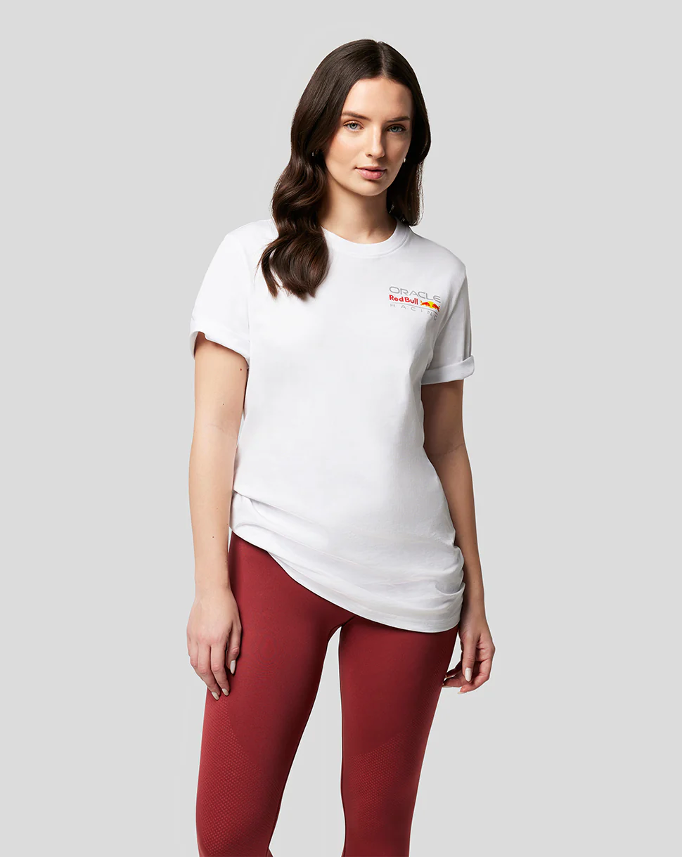 Oracle Red Bull Racing Unisex Core T-Shirt Full Colour Logo - White - Image 2