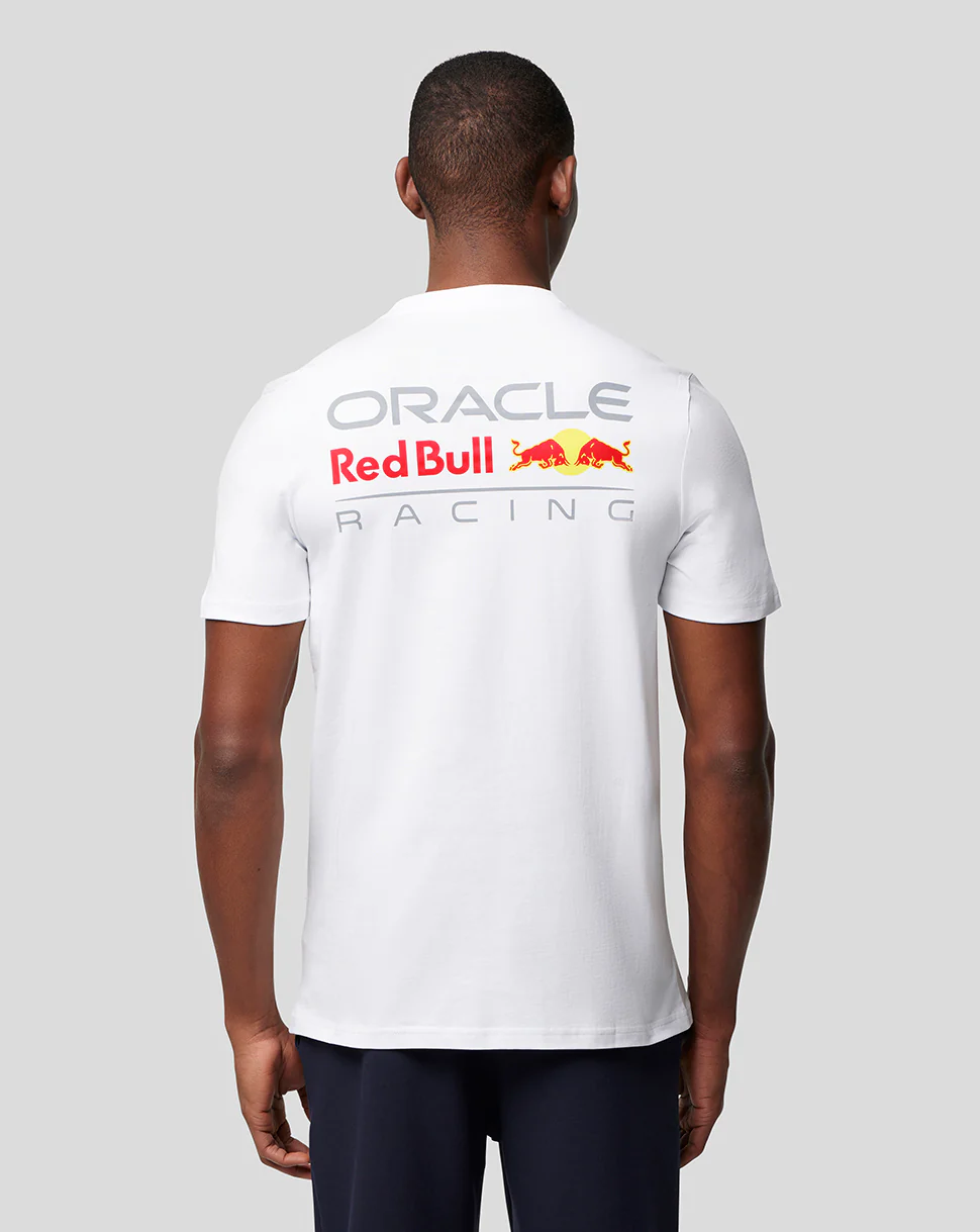 Oracle Red Bull Racing Unisex Core T-Shirt Full Colour Logo - White - Image 3