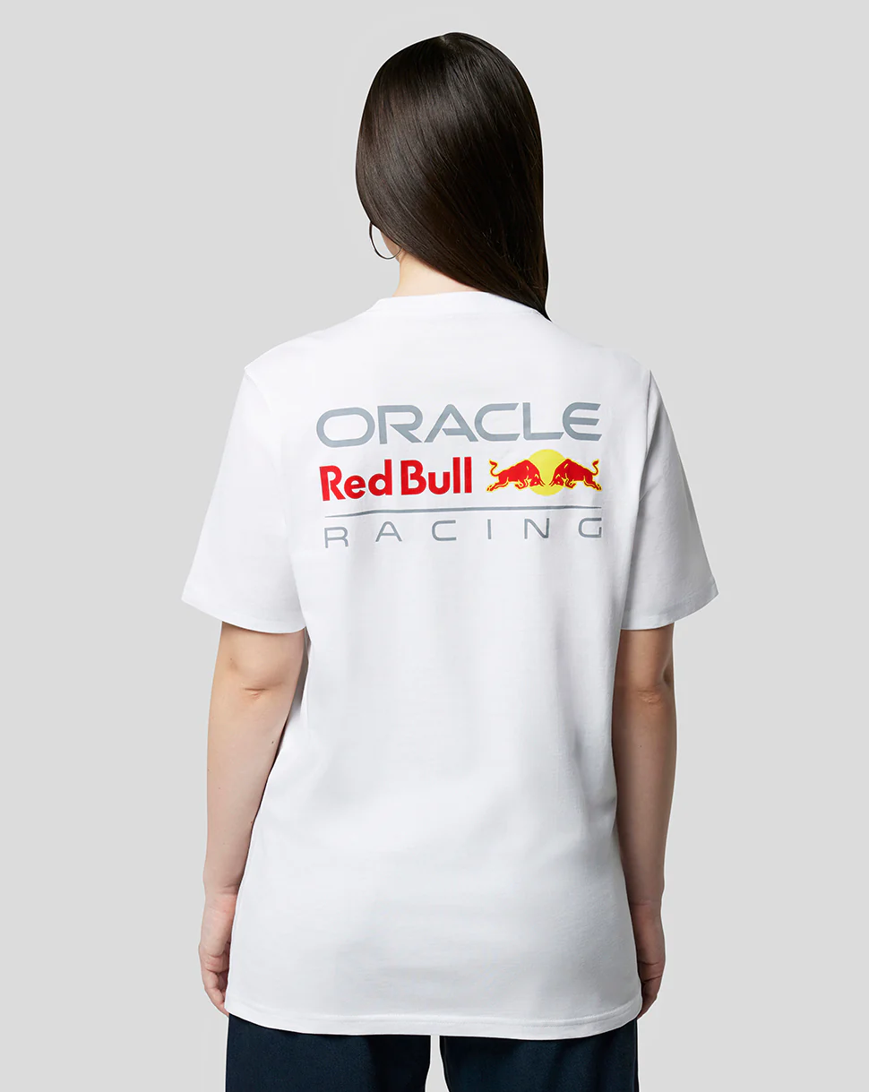 Oracle Red Bull Racing Unisex Core T-Shirt Full Colour Logo - White - Image 4