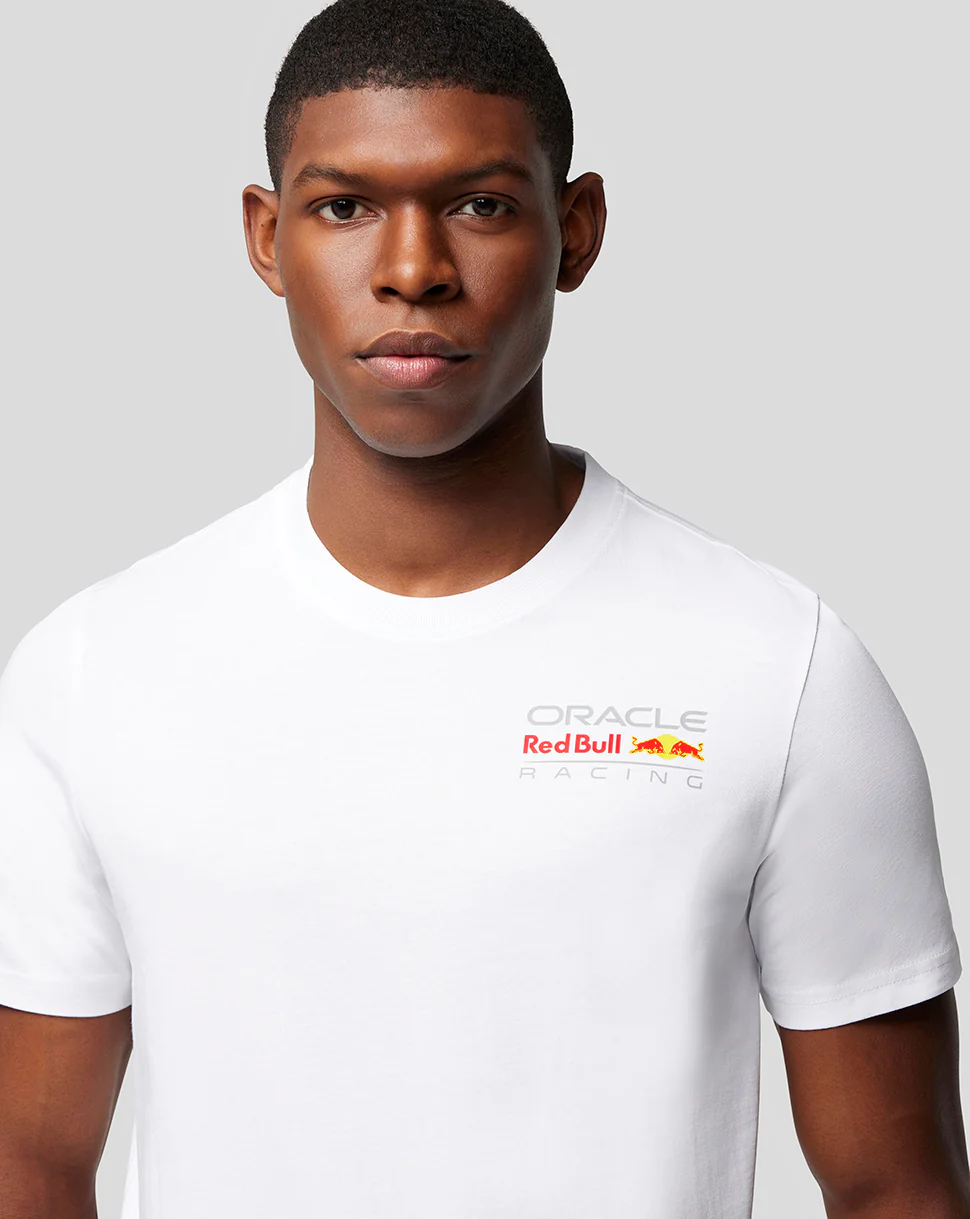 Oracle Red Bull Racing Unisex Core T-Shirt Full Colour Logo - White - Image 6