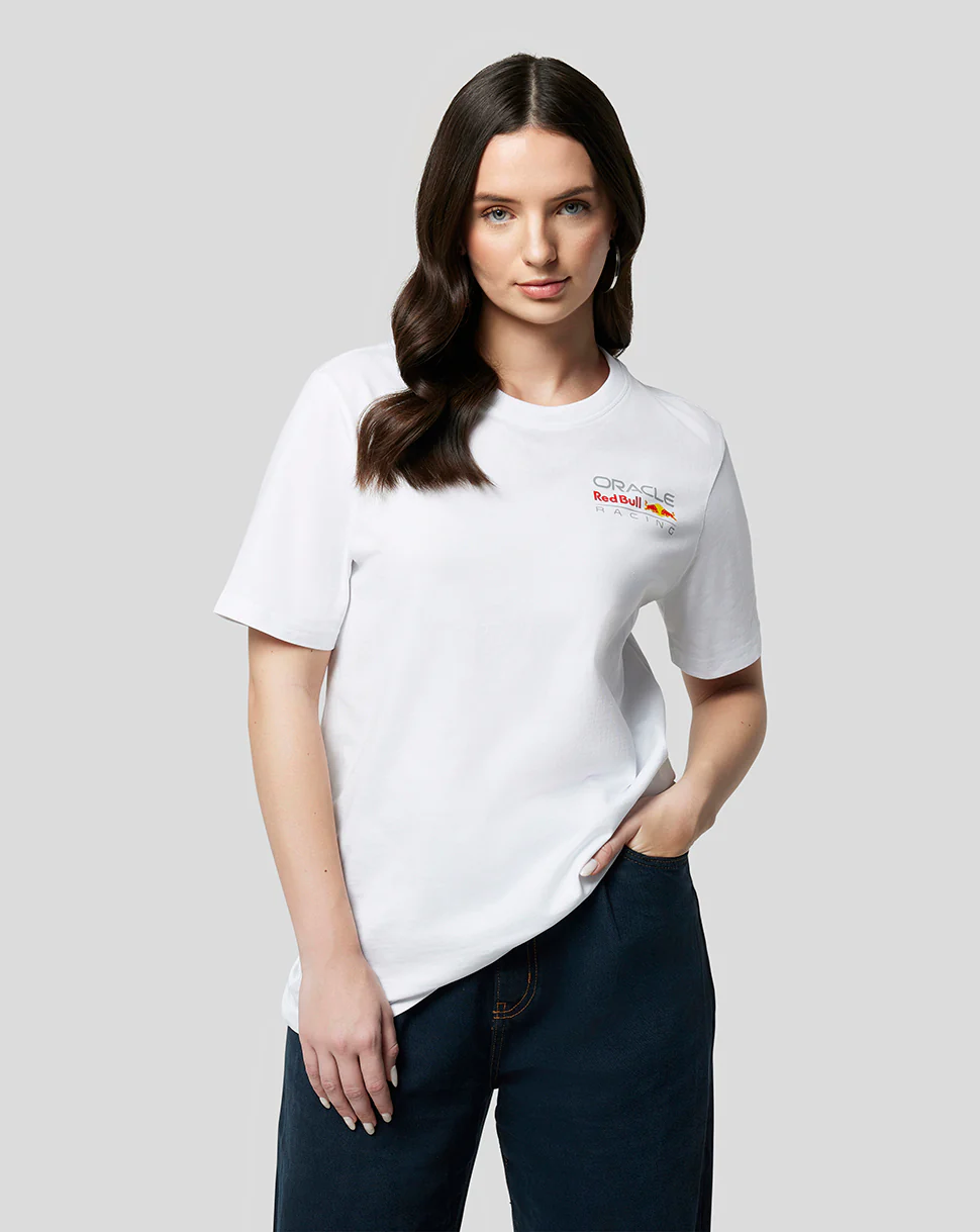 Oracle Red Bull Racing Unisex Core T-Shirt Full Colour Logo - White - Image 7