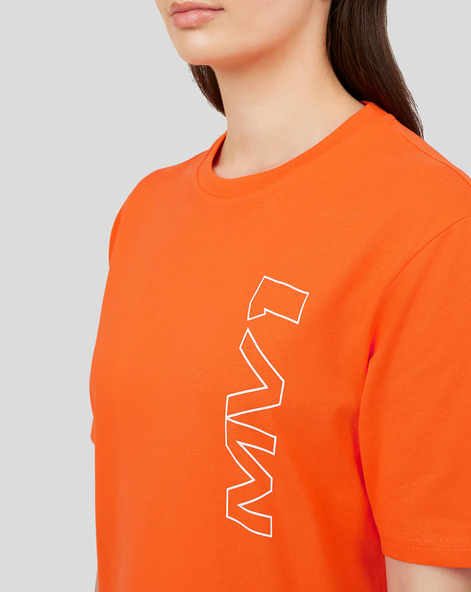 Oracle Red Bull Racing Unisex Driver Max Verstappen T-Shirt - Exotic Orange - Image 9