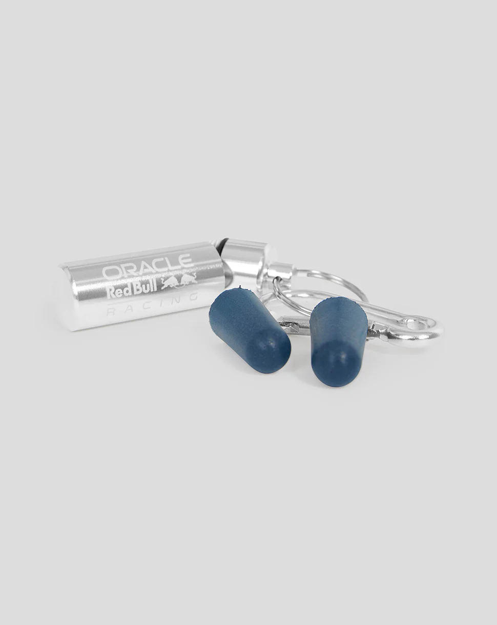 Oracle Red Bull Racing Ear Plug Canister Keyring & Earplugs - Silver - Image 2