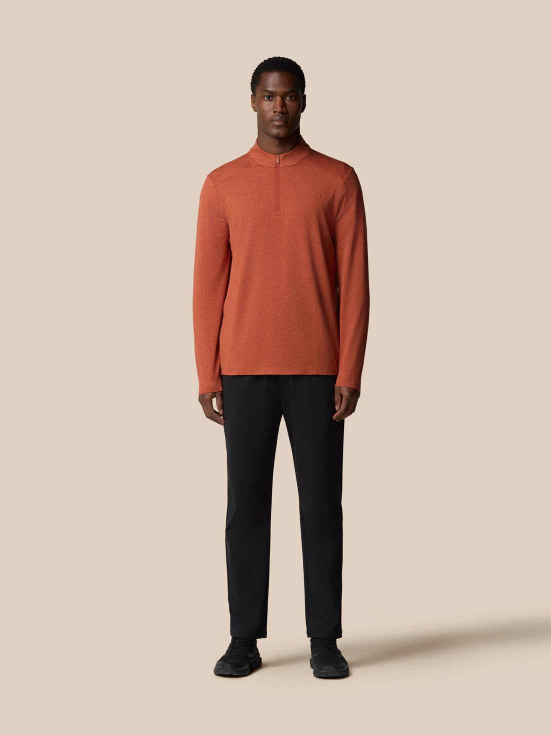 Elevated Lifestyle 1/4 Zip Top - Dark Rust - Image 3