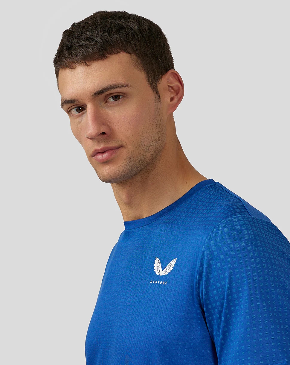 Men’s Flow Short Sleeve Knit T-Shirt - Royal Blue - Image 4