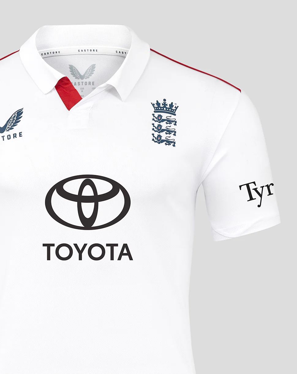 England Cricket Men's 26/27 Test Replica Shirt - Image 4
