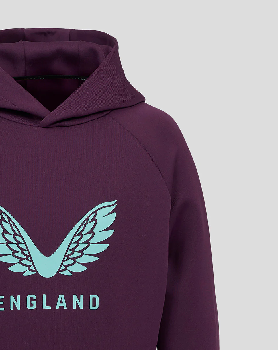Junior's England Cricket 25/26 Lock Up Logo Hoodie - Image 4