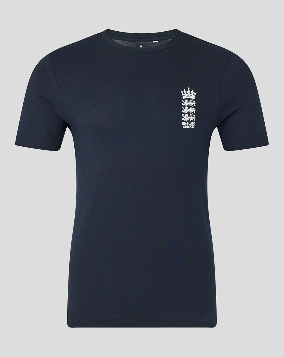 England Cricket Unisex 25/26 Ashes Tour T-Shirt - Navy