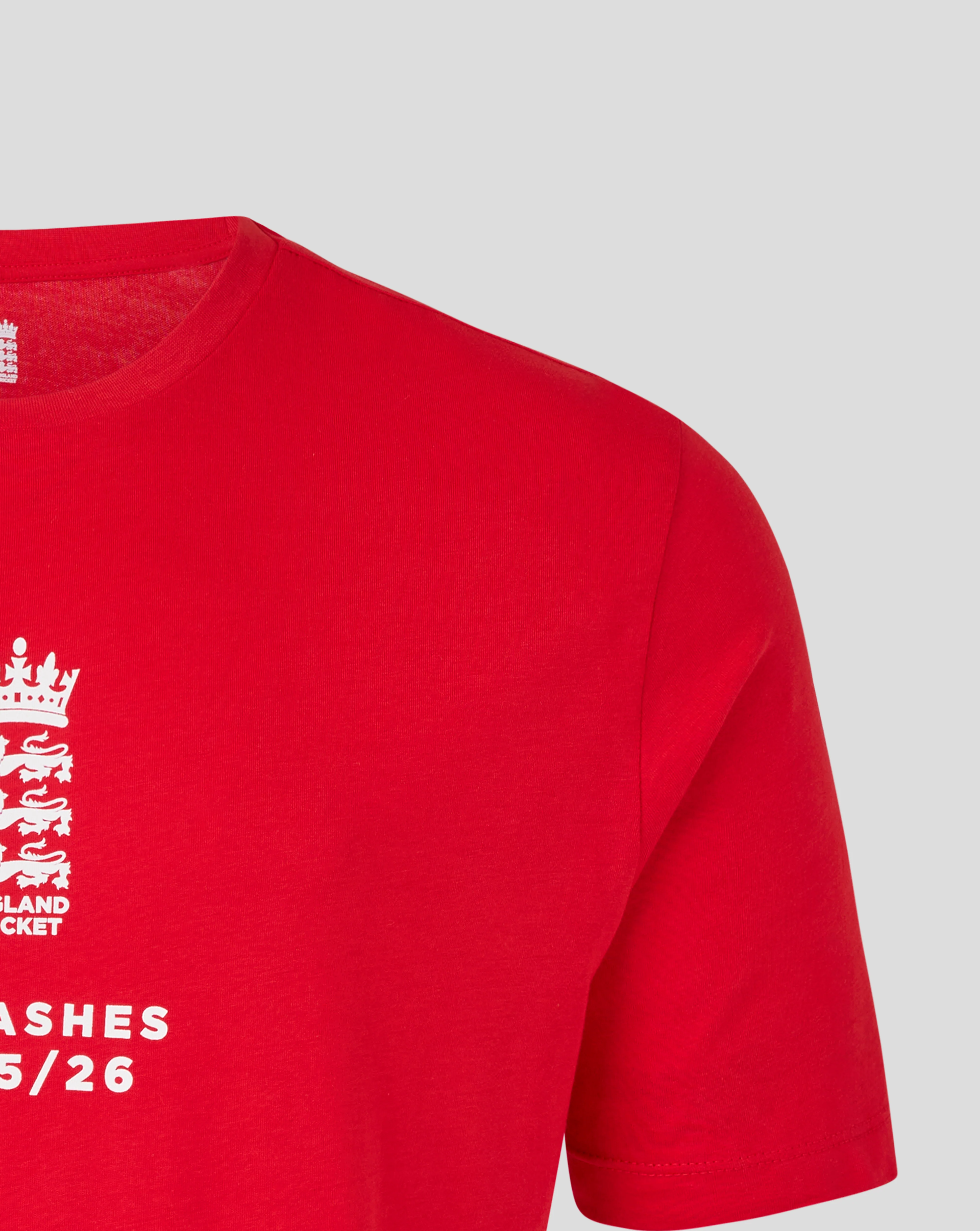 England Cricket Unisex 25/26 Essentials Ashes T-Shirt - Red - Image 4