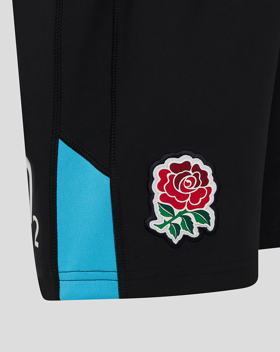 England Rugby 25/26 Alternate Replica Short Junior - Caviar/Swim Cap - Image 3