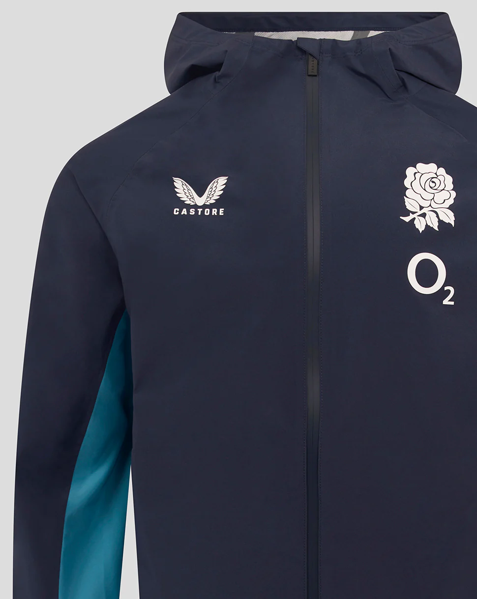 Men’s England Rugby 25/26 Performance Long Sleeve Rain Jacket – Inkwell - Image 4