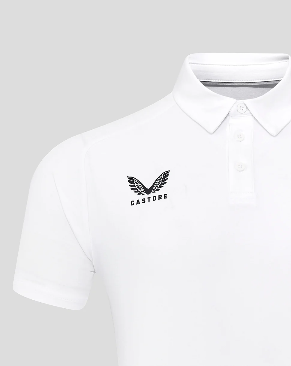 Men's England Rugby 25/26 Travel Short Sleeve Polo - Brilliant White - Image 4