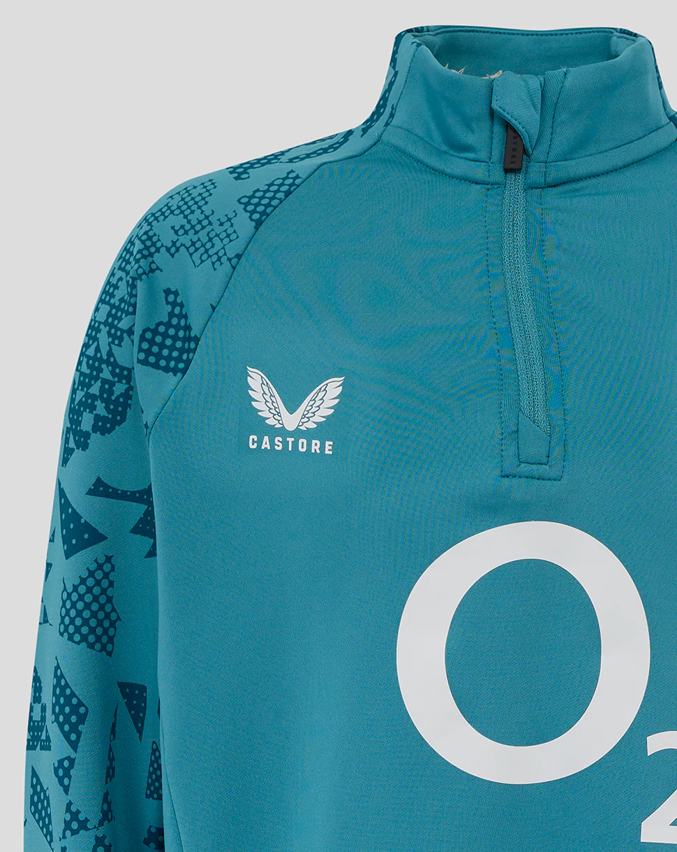 Junior England Rugby 25/26 Performance Midlayer Top - Storm Blue - Image 3