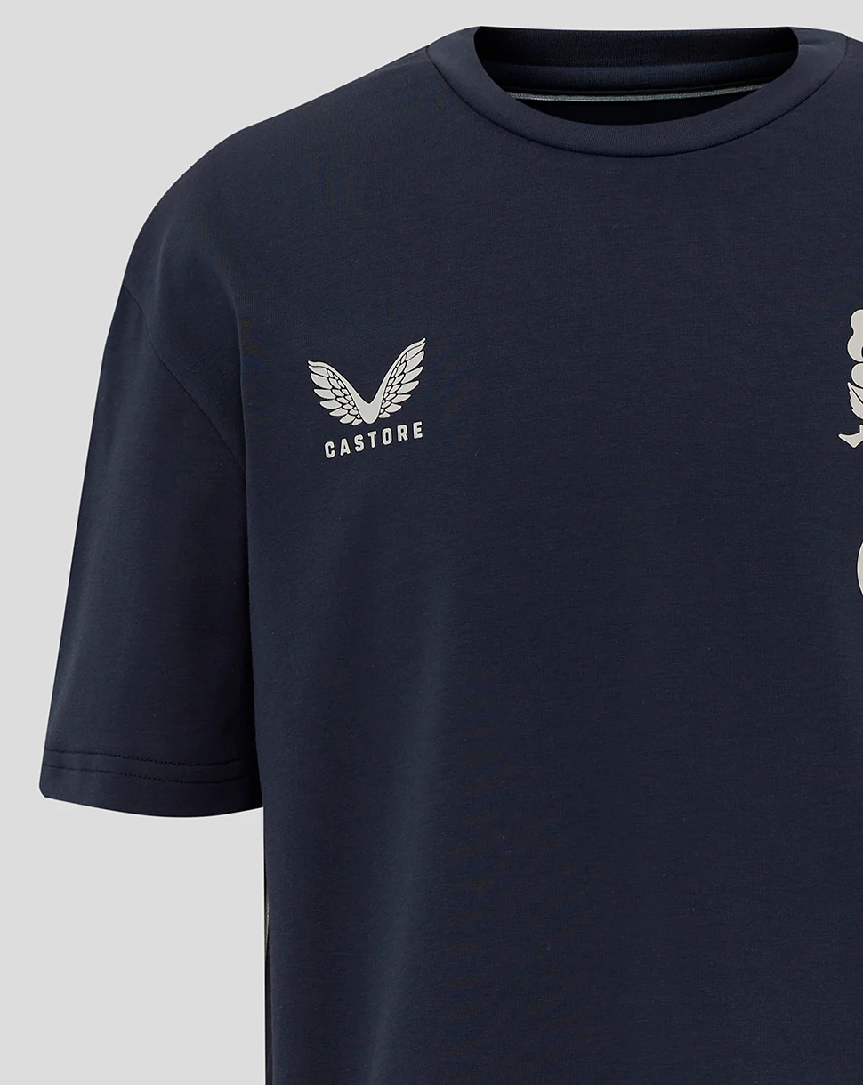 Junior England Rugby 25/26 Travel Short Sleeve T-Shirt - Inkwell - Image 4