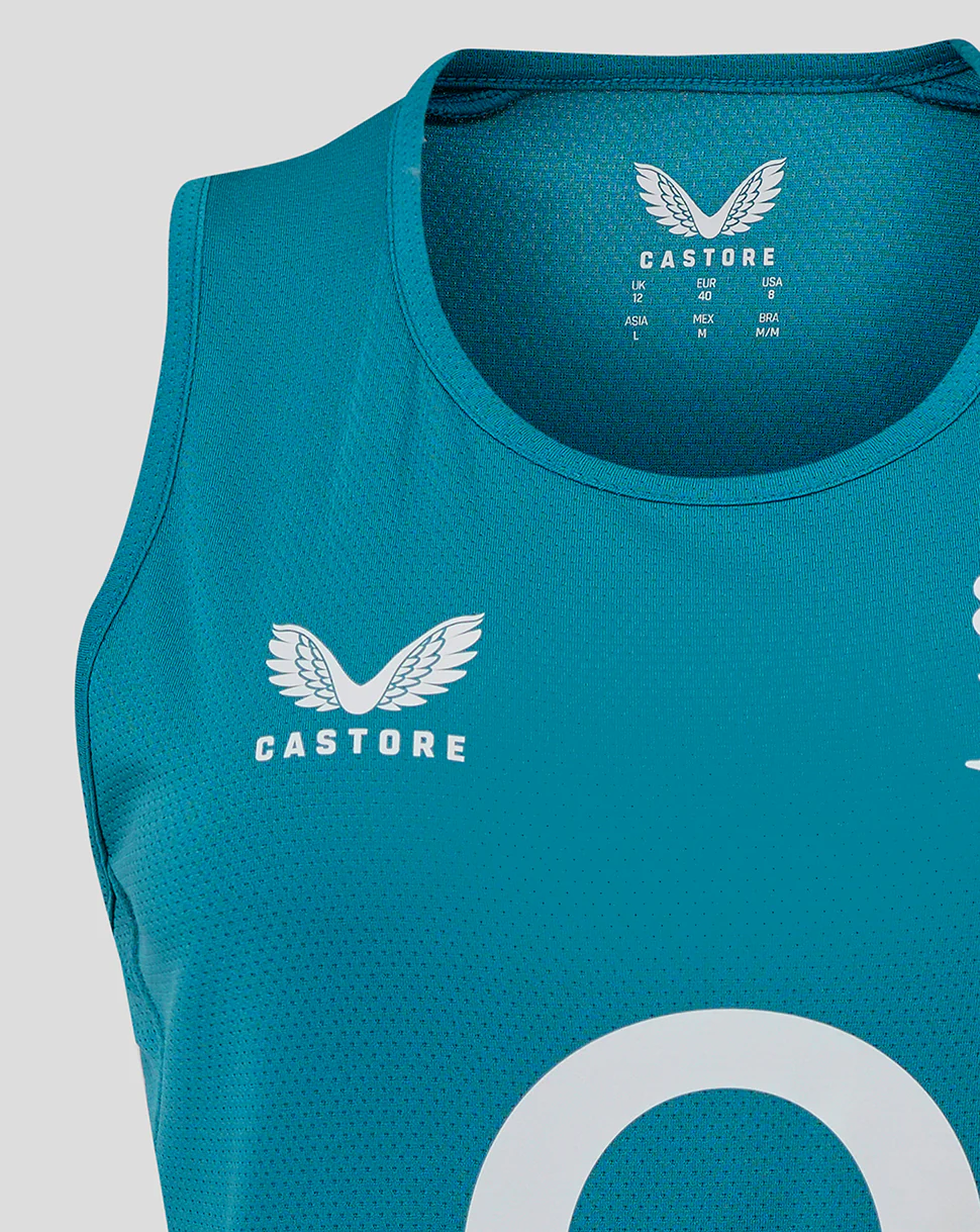 England Rugby Women’s 25/26 Performance Sleeveless Racer Back  – Storm Blue - Image 4