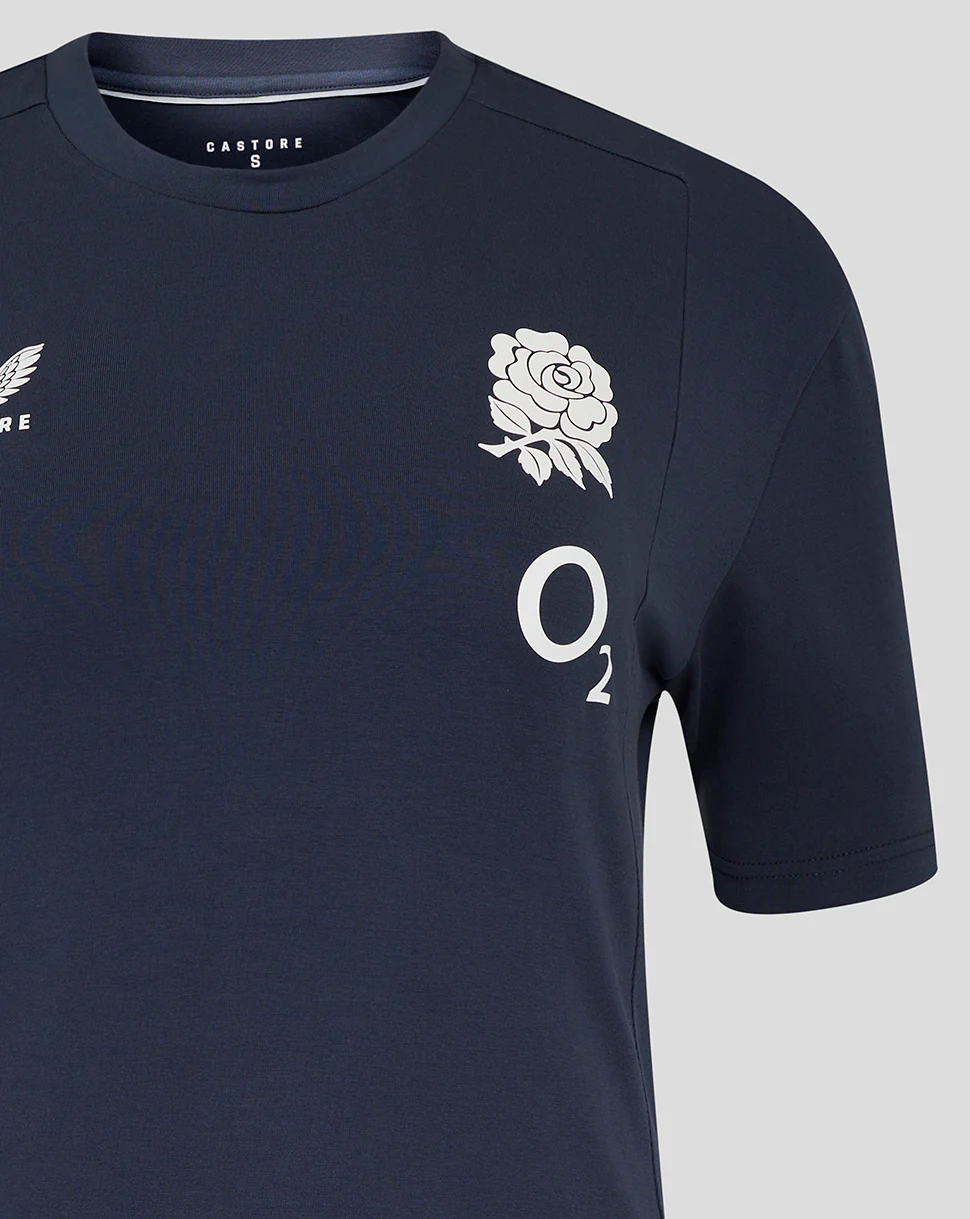 Women's England Rugby 25/26 Travel Short Sleeve Tee - Inkwell - Image 4