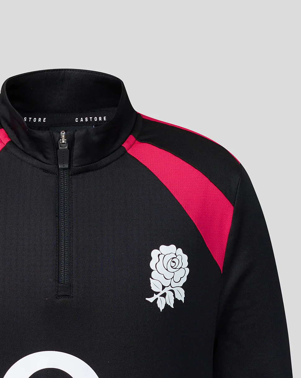 England Rugby Juniors 26/27 Training Midlayer Top - Black - Image 4