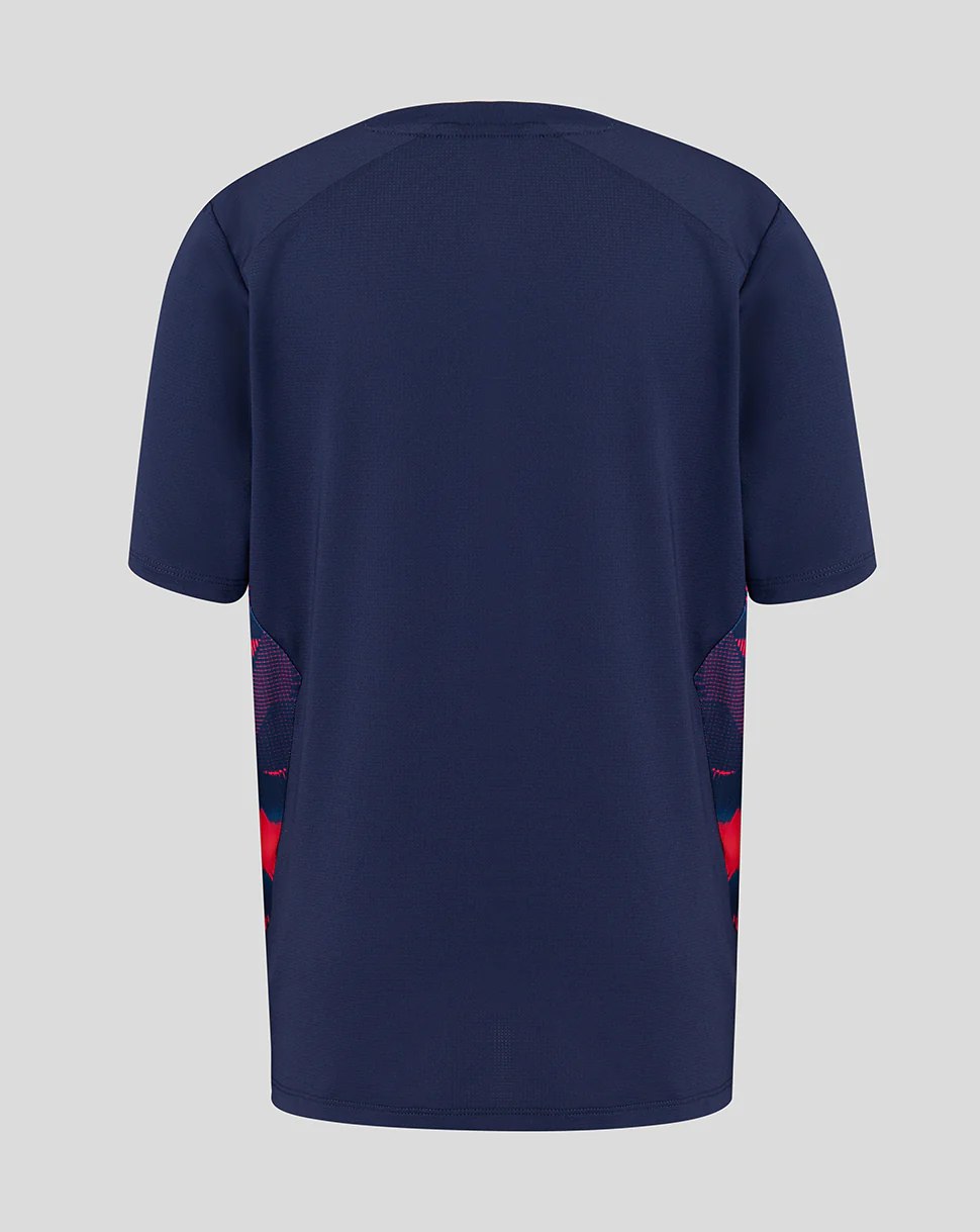 England Rugby Juniors 26/27 Pre Match Short Sleeve Shirt - Peacoat - Image 2