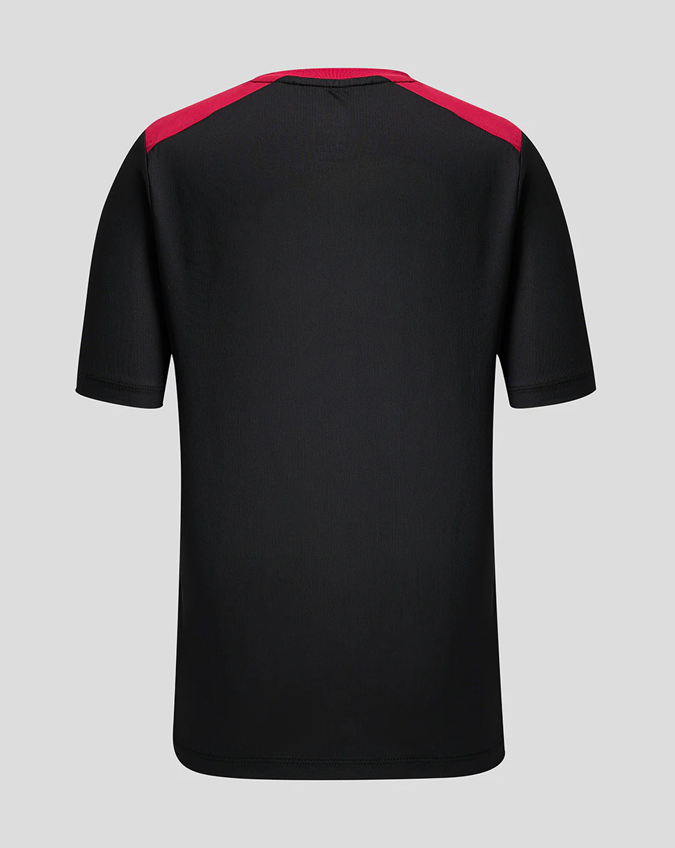 England Rugby Juniors 26/27 Training Short Sleeve T-Shirt - Black - Image 2