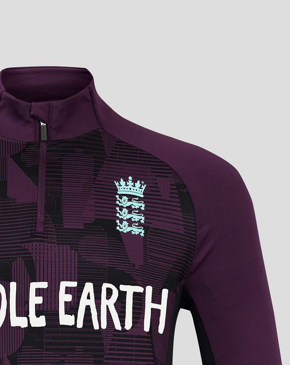 England Cricket Men's 25/26 Pro Quarter Zip Training Top - Image 5