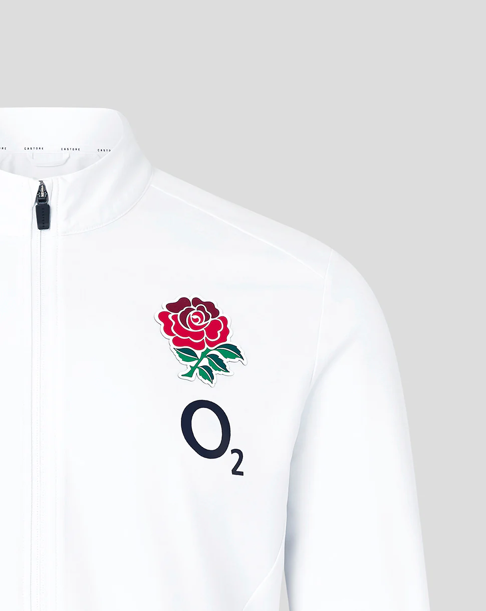 England Rugby Men's 26/27 Anthem Jacket - White - Image 4