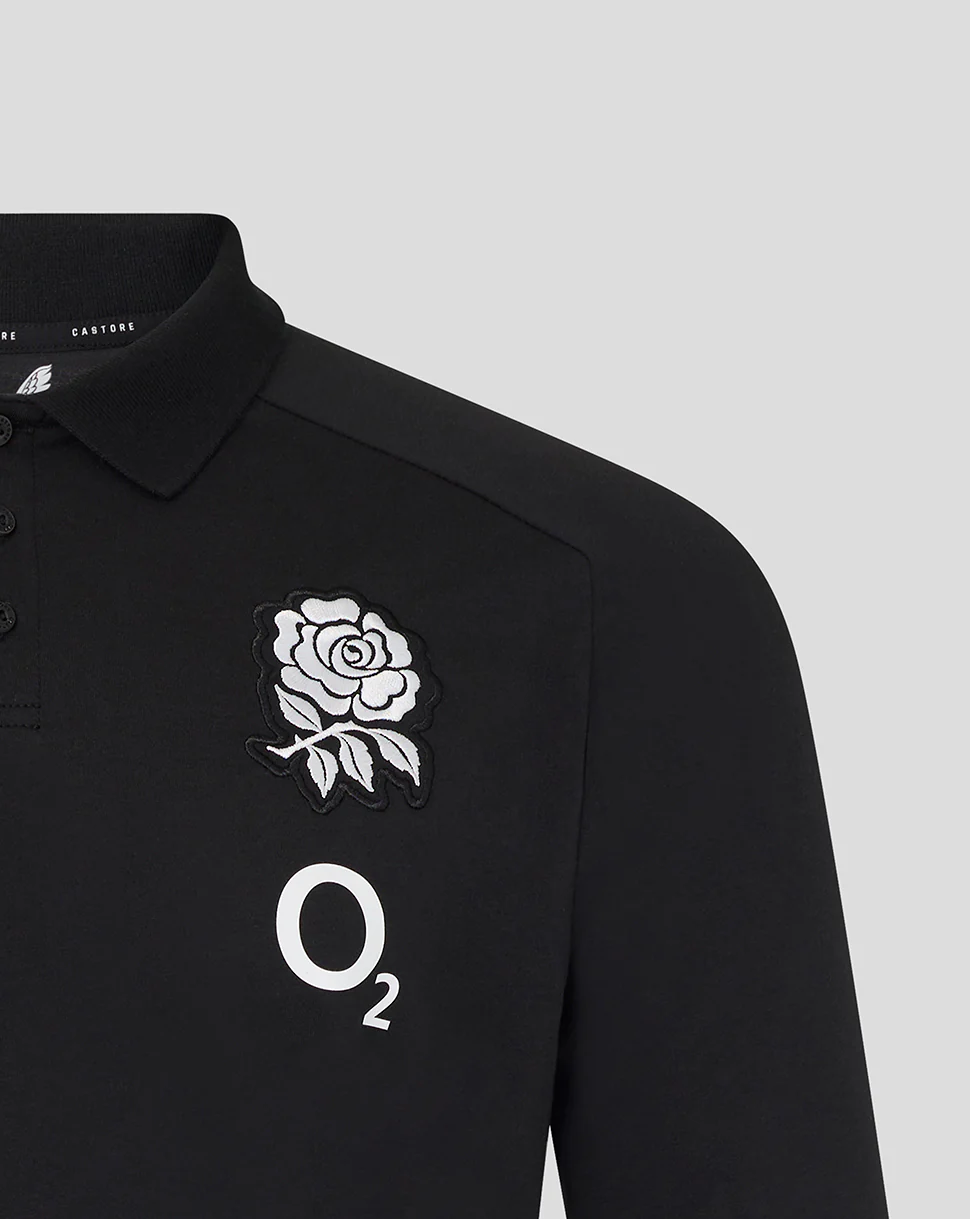 England Rugby Men's 26/27 Travel Polo - Black - Image 4