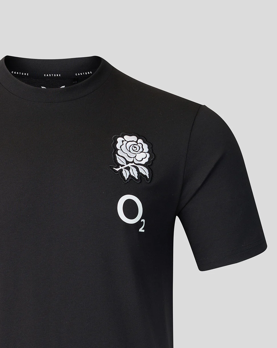 England Rugby Men's 26/27 Travel T-Shirt - Black - Image 4