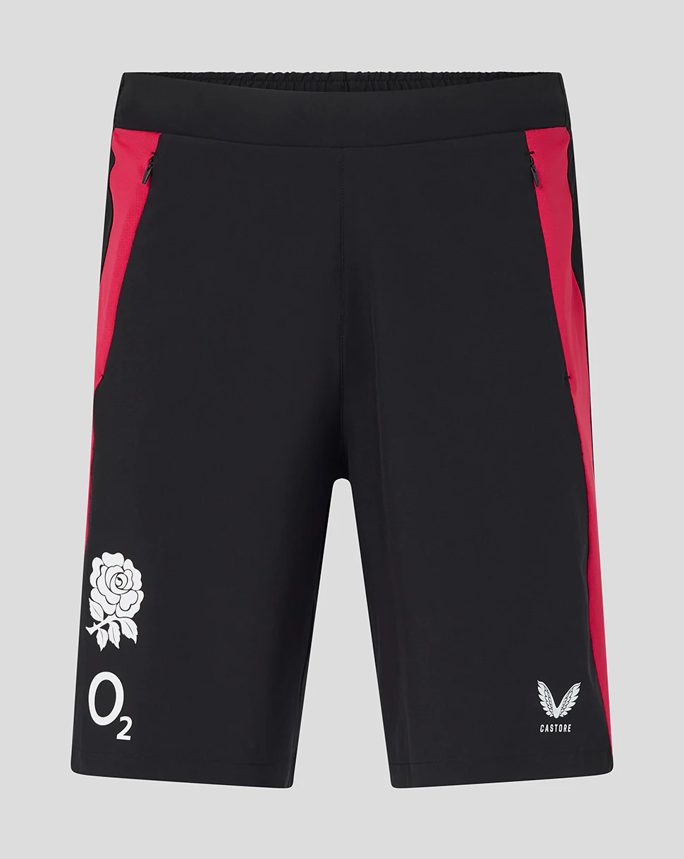 England Rugby Men's 26/27 Training Long Line Shorts - Black