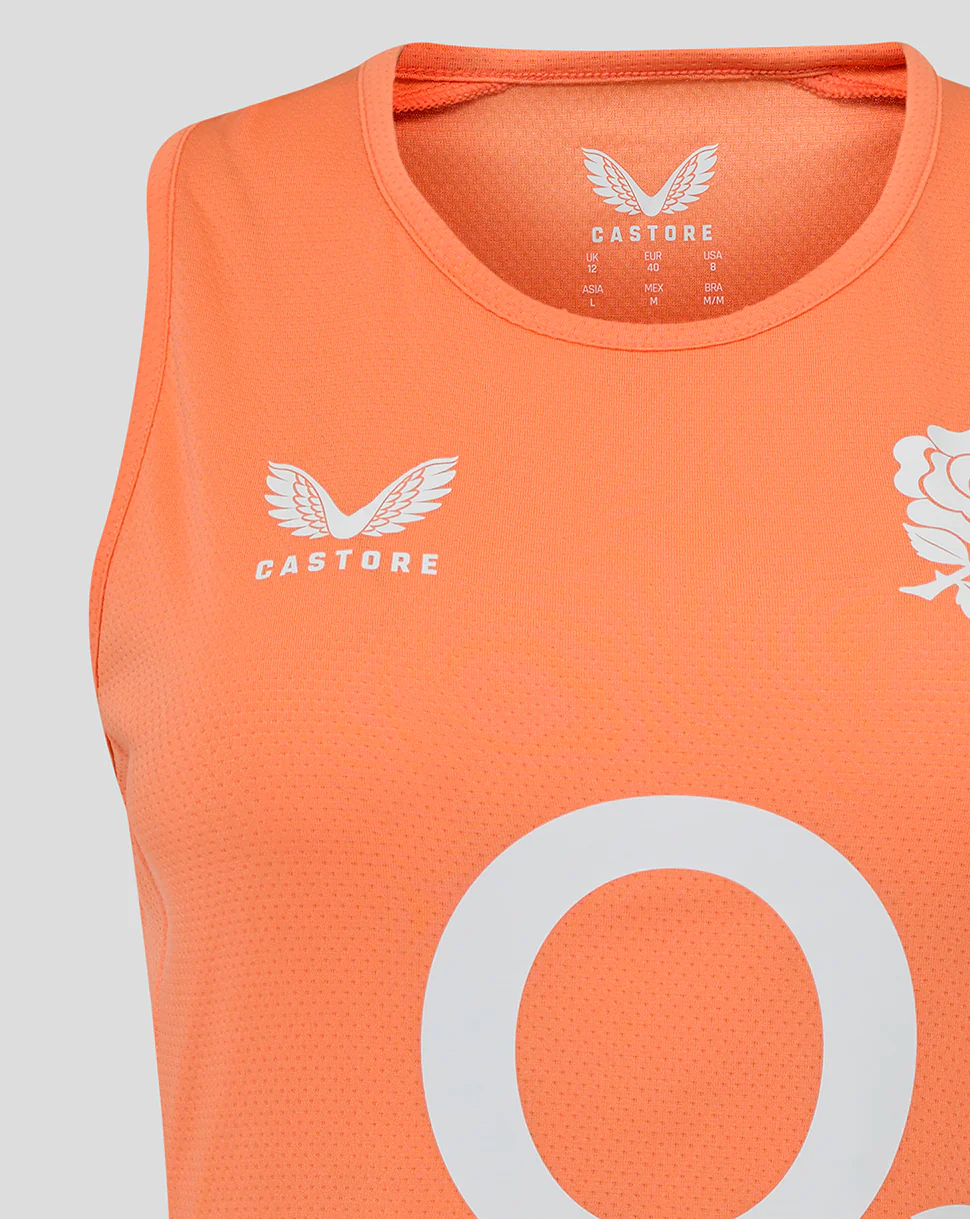England Rugby Women's Performance Racer Back - Melon - Image 3