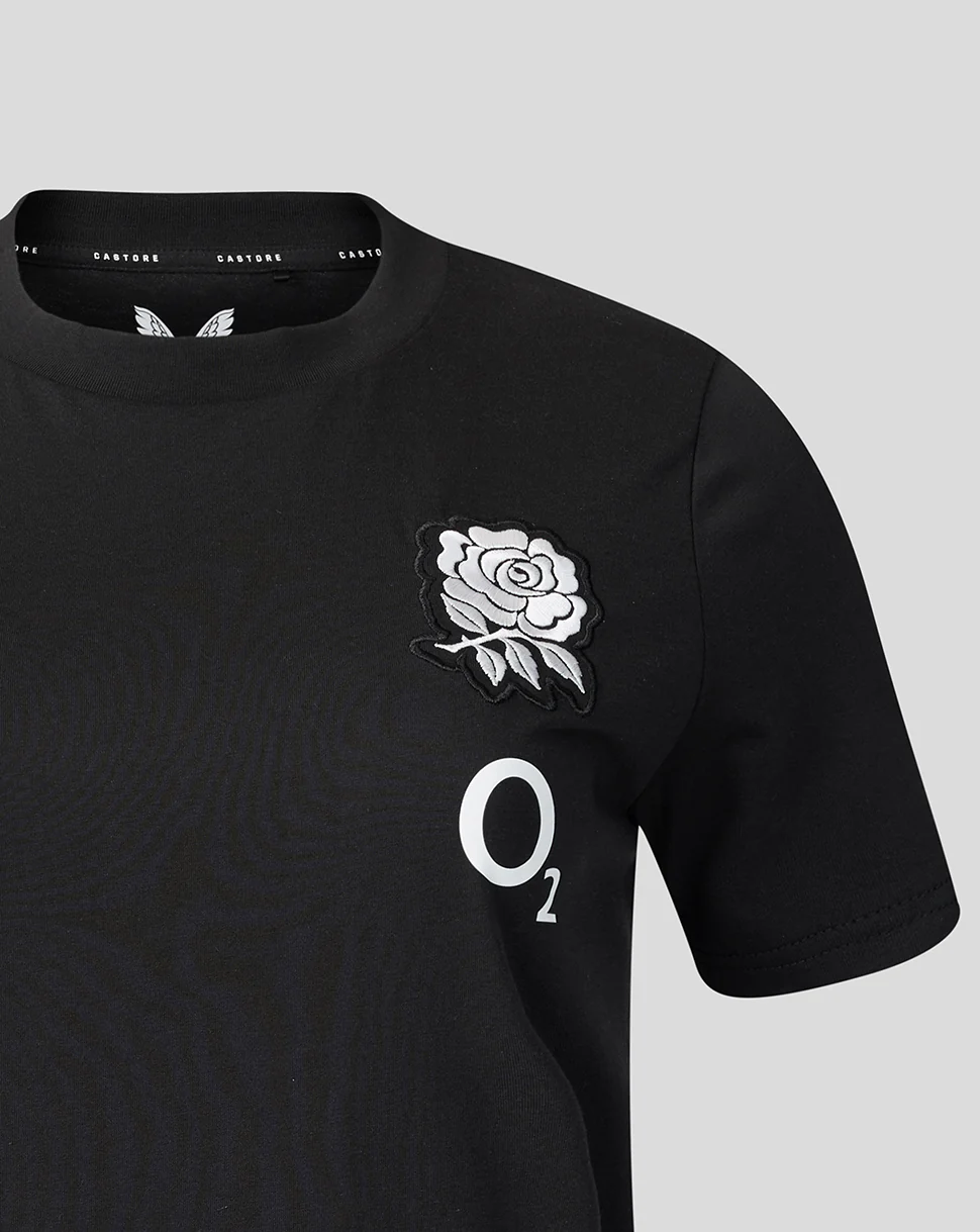 England Rugby Women's 26/27 Travel T-Shirt - Black - Image 4