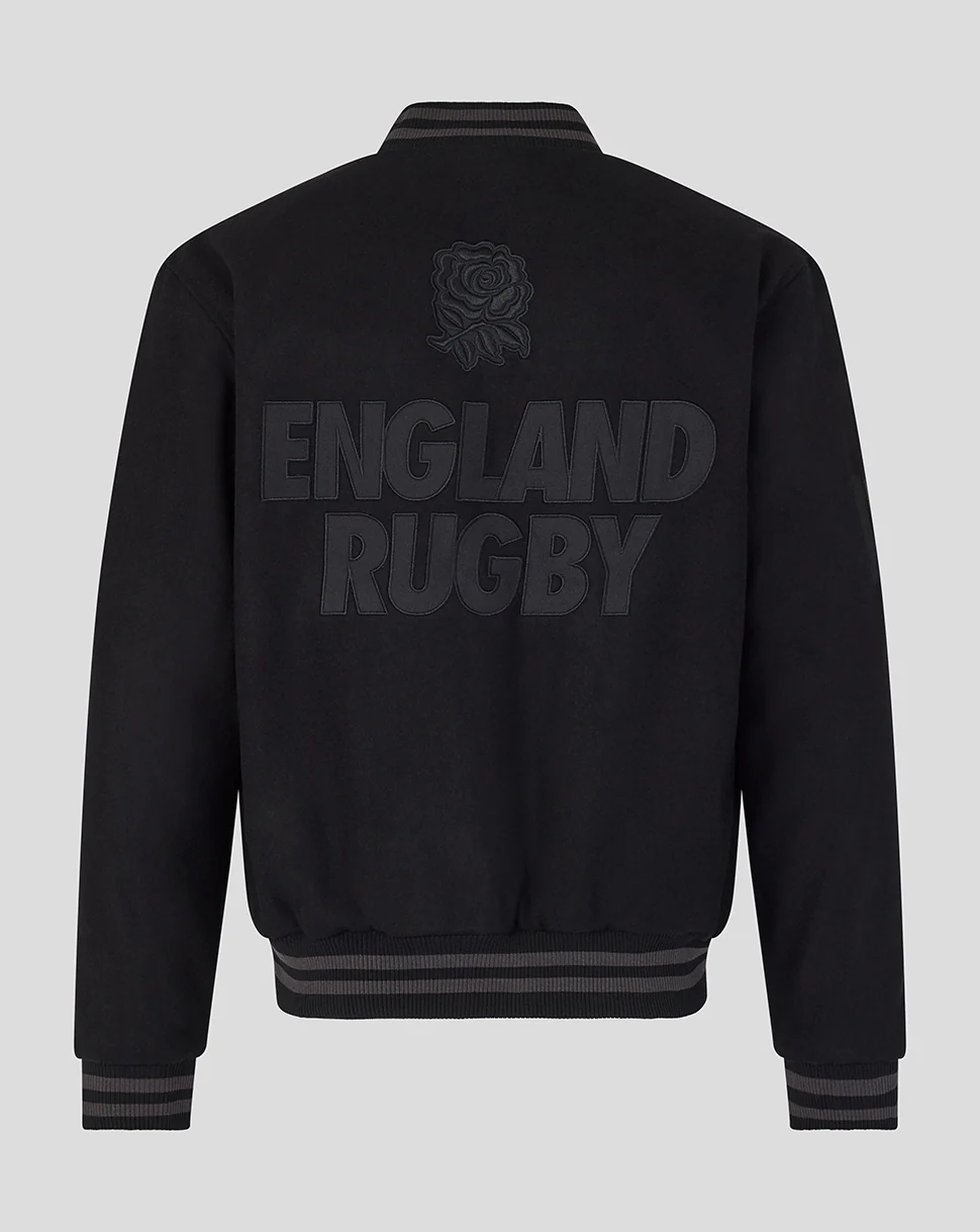 England Rugby x Undefeated x Castore Unisex Bomber Jacket - Black - Image 2